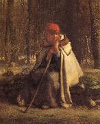Jean Francois Millet Sitting Shepherdess painting